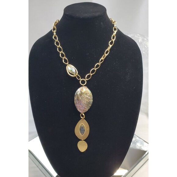 Chico's Jewelry - Vintage Chico's Gold Chain Necklace Unique Design Adjustable Fashion Jewelry